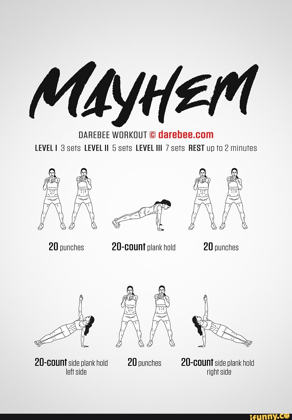 Muyhem Darebee Workout Level 3 Sets