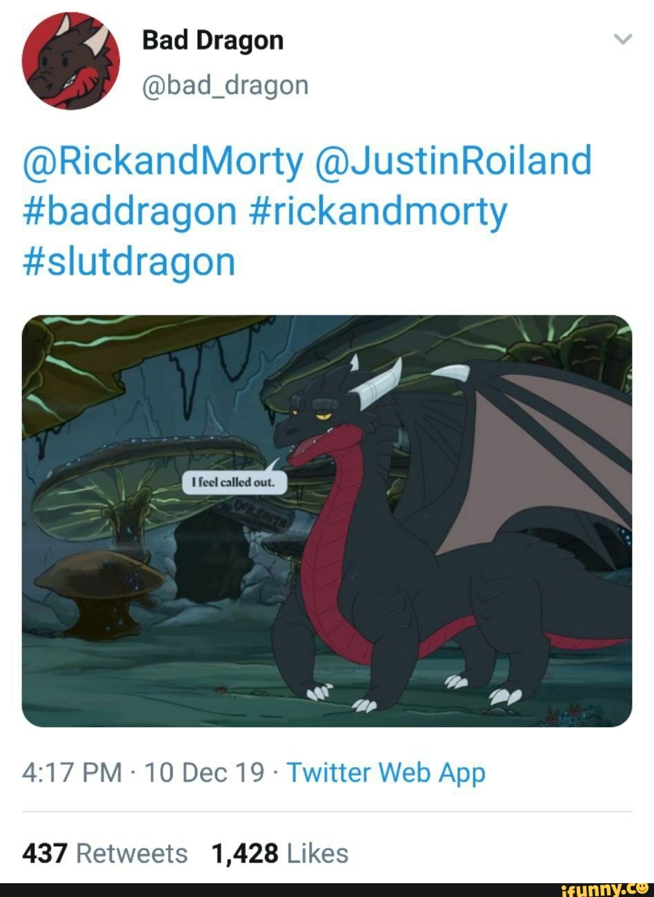 baddragon #rickandmorty #slutdragon Twitter Web App 437 Retweets 1,428  Likes - iFunny Brazil