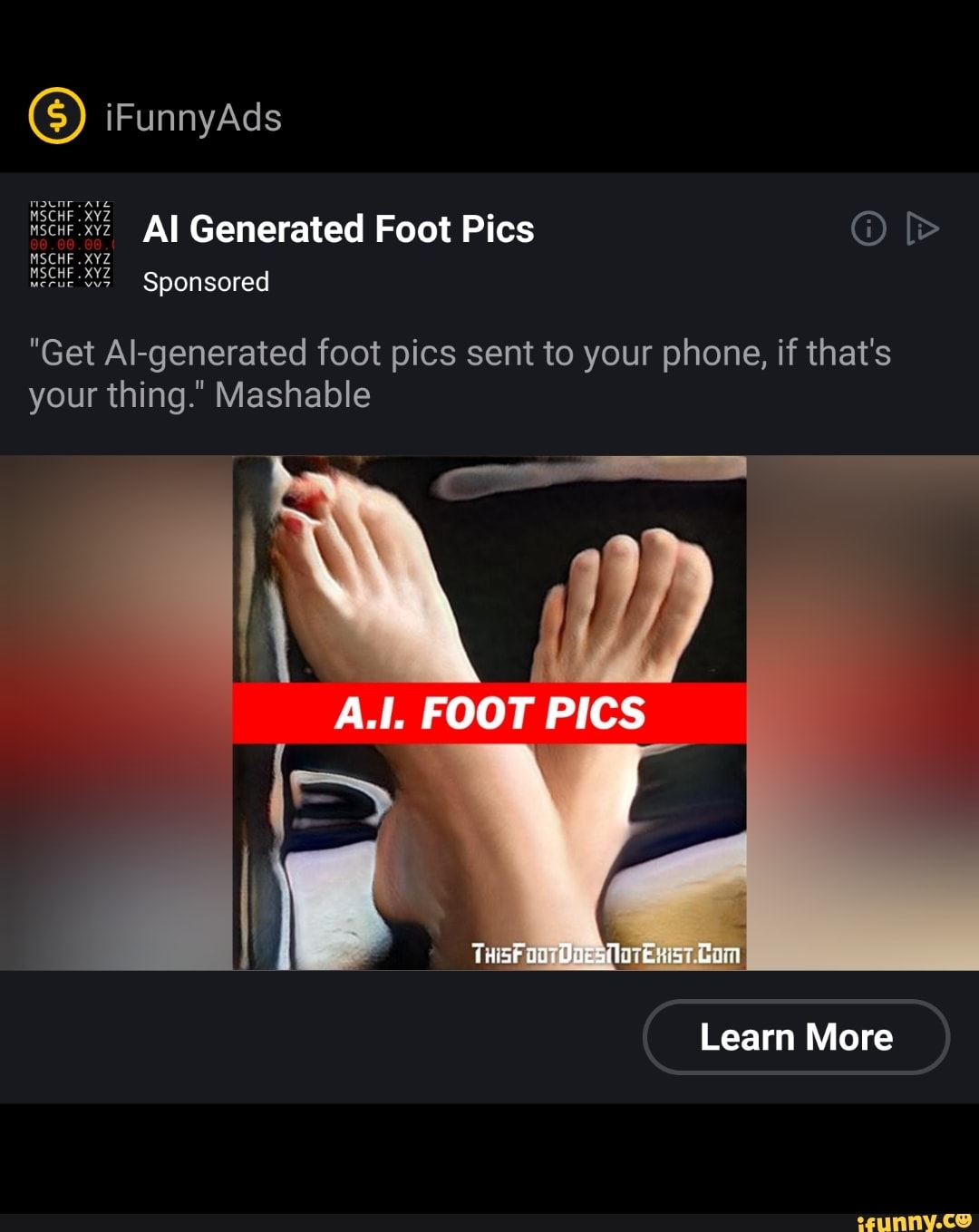 Get AI-generated foot pics sent to your phone, if that's your