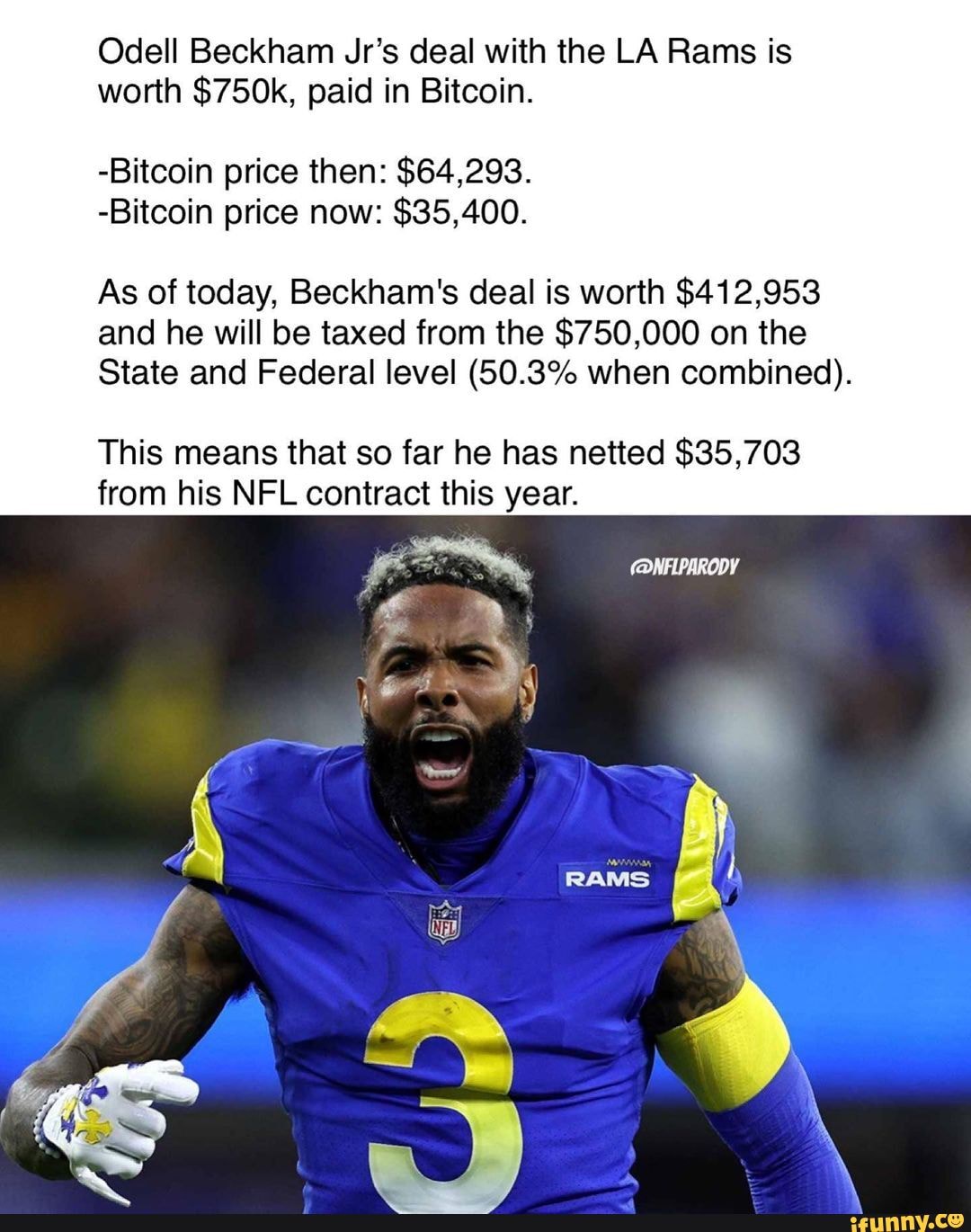 Rams player Odell Beckham Jr. will accept NFL salary in Bitcoin