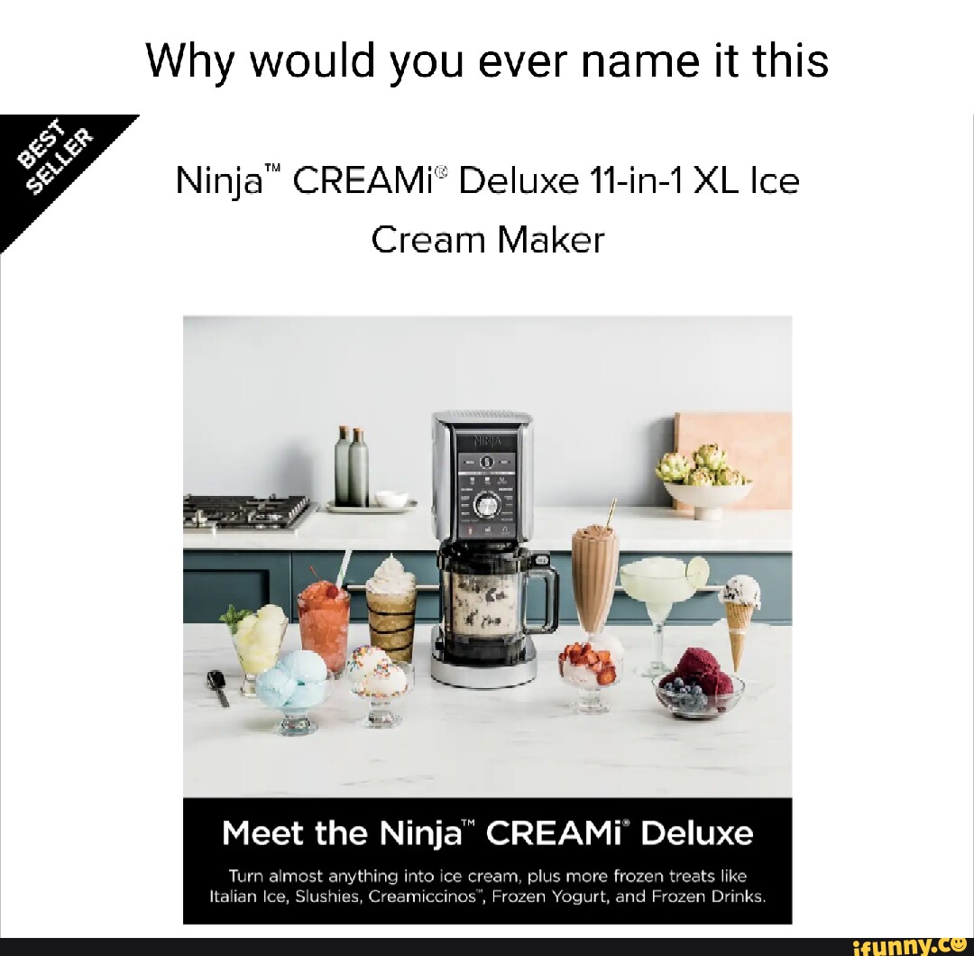 Why would you ever name it this Ninja CREAMi Deluxe 11-in-1 XL Ice Cream