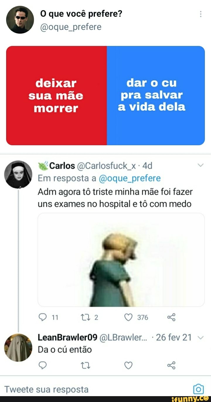 O que você prefere? on X:  / X