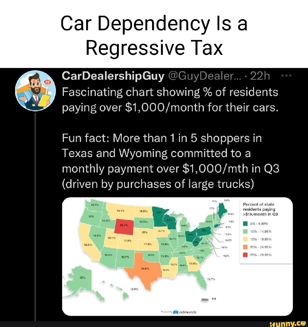 Car Dependency Is a Regressive Tax CarDealershipGuy GuyDealer