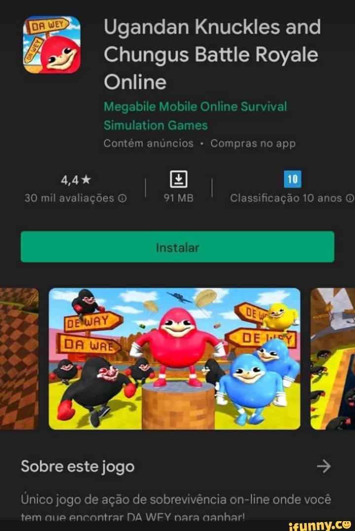 Ugandan Knuckles and Chungus Battle Royale Online Megabile Mobile