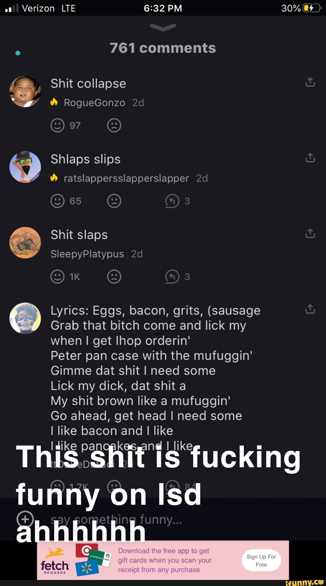 Verizon LTE PM 30 Verizo 761 Shit collapse RogueGonzo Shlaps slips