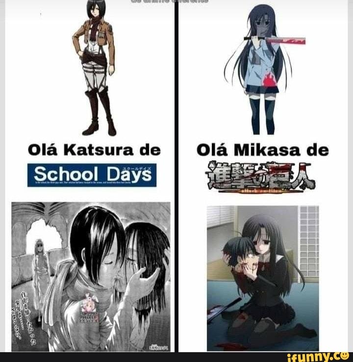 school days anime meme