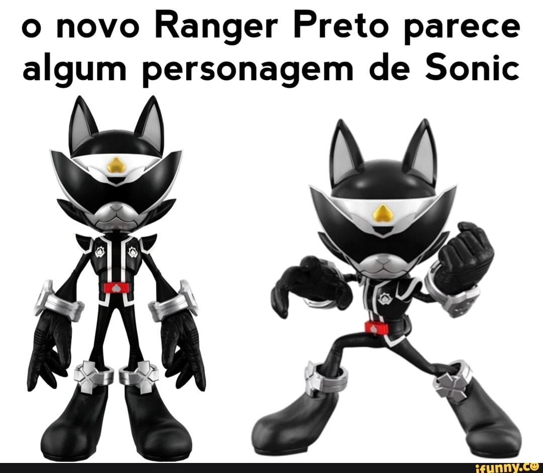 O novo Ranger Preto parece algum personagem de Sonic - iFunny Brazil