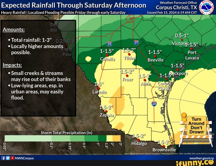 Weather Forecast Office Expected Rainfall Through Saturday Afternoon