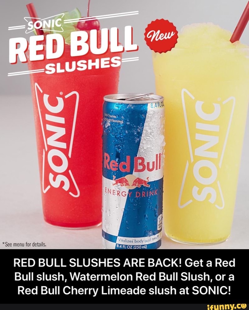 RED BULL SLUSHES ARE BACK! Get a Red Bull slush, Watermelon Red Bull