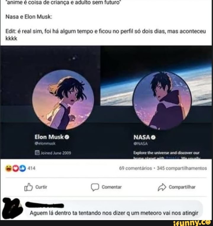 TEM FOTO DE ANIME NO PERFIL? TEM FOTO DE MINECRAFT NO PERFIL? SUA OPINIÃO  ESTÁ AUTOMATICAMENTE DESCONSIDERADA - Meme 