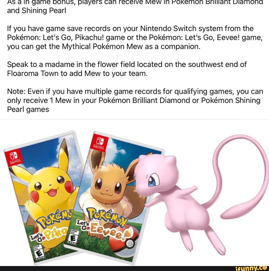 Pokemon Brilliant Diamond and Shining Pearl: How to get Mew and