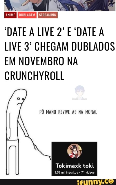 Date a Live 2' e 'Date a Live 3' chegam dublados em novembro na Crunchyroll