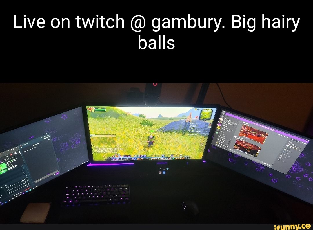 Live on twitch @ gambury. Big hairy balls - iFunny Brazil