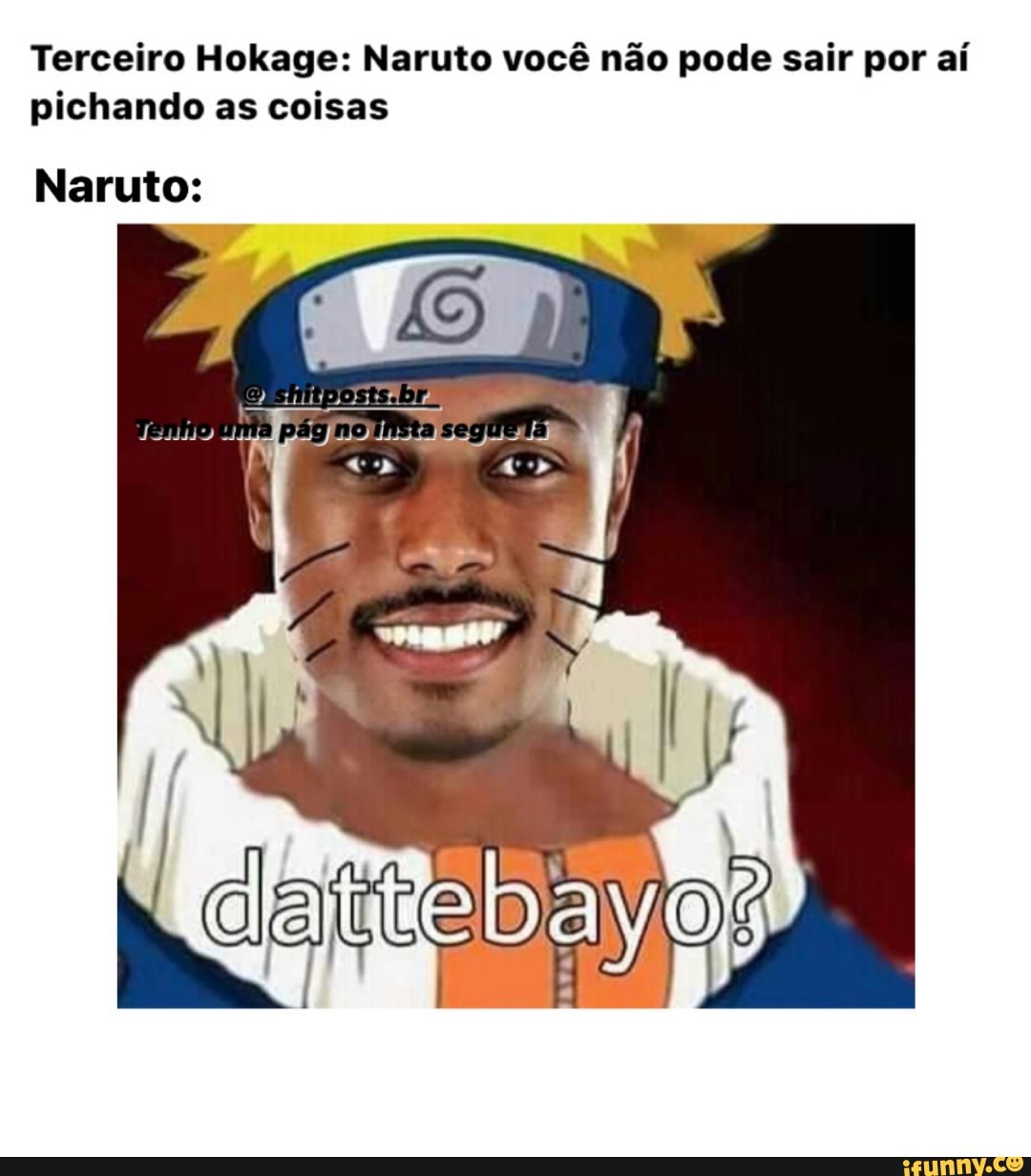 Terceiro Hokage cuidando do Naruto - iFunny Brazil