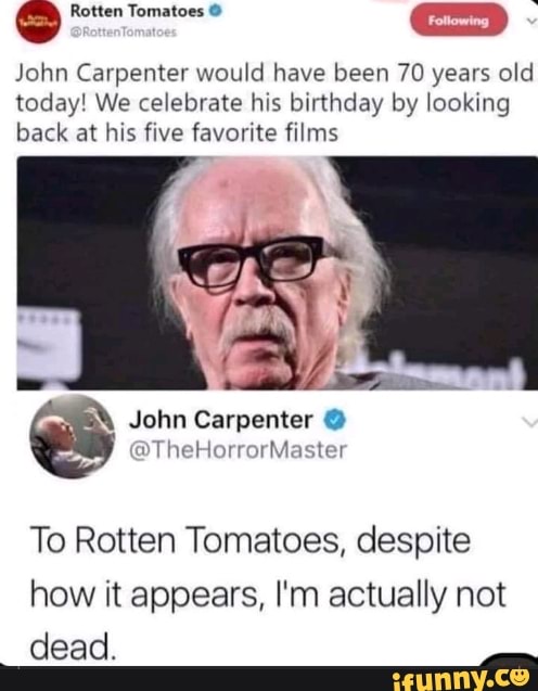 John Carpenter - Rotten Tomatoes