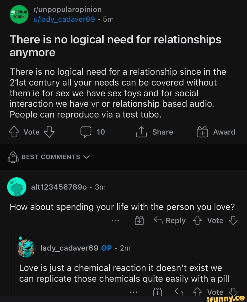 There is no logical need for relationships anymore There is no logical need  for a relationship