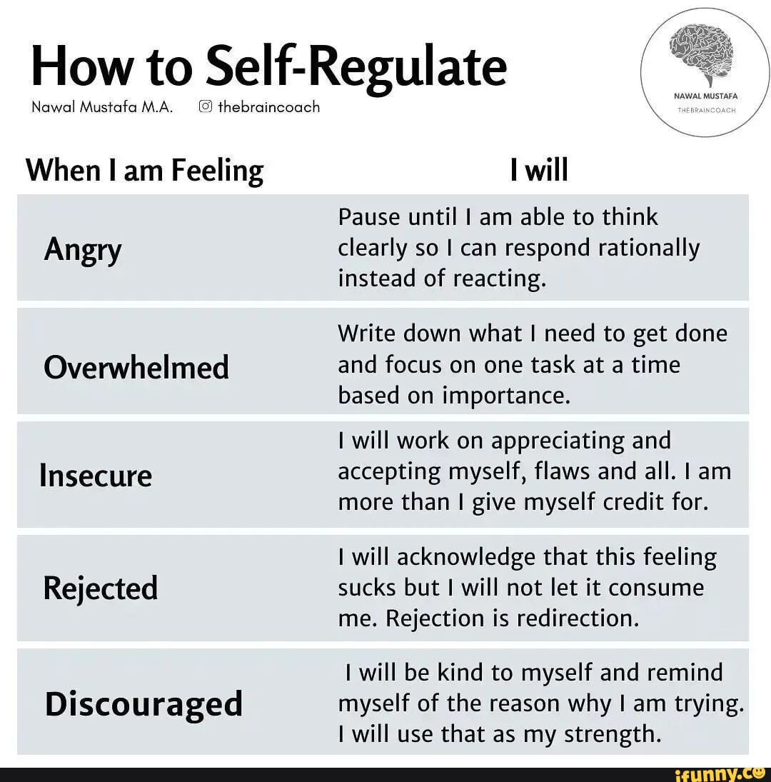 How to Self-Regulate Nawal Mustafa M.A. thebraincoach When I am Feeling ...