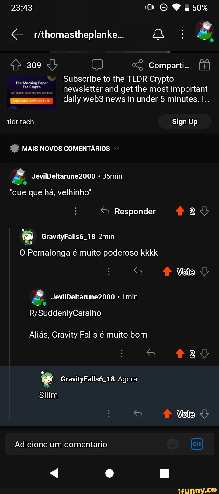 Tá aí a explicação Aliás, discord do iFunny nos comentários set