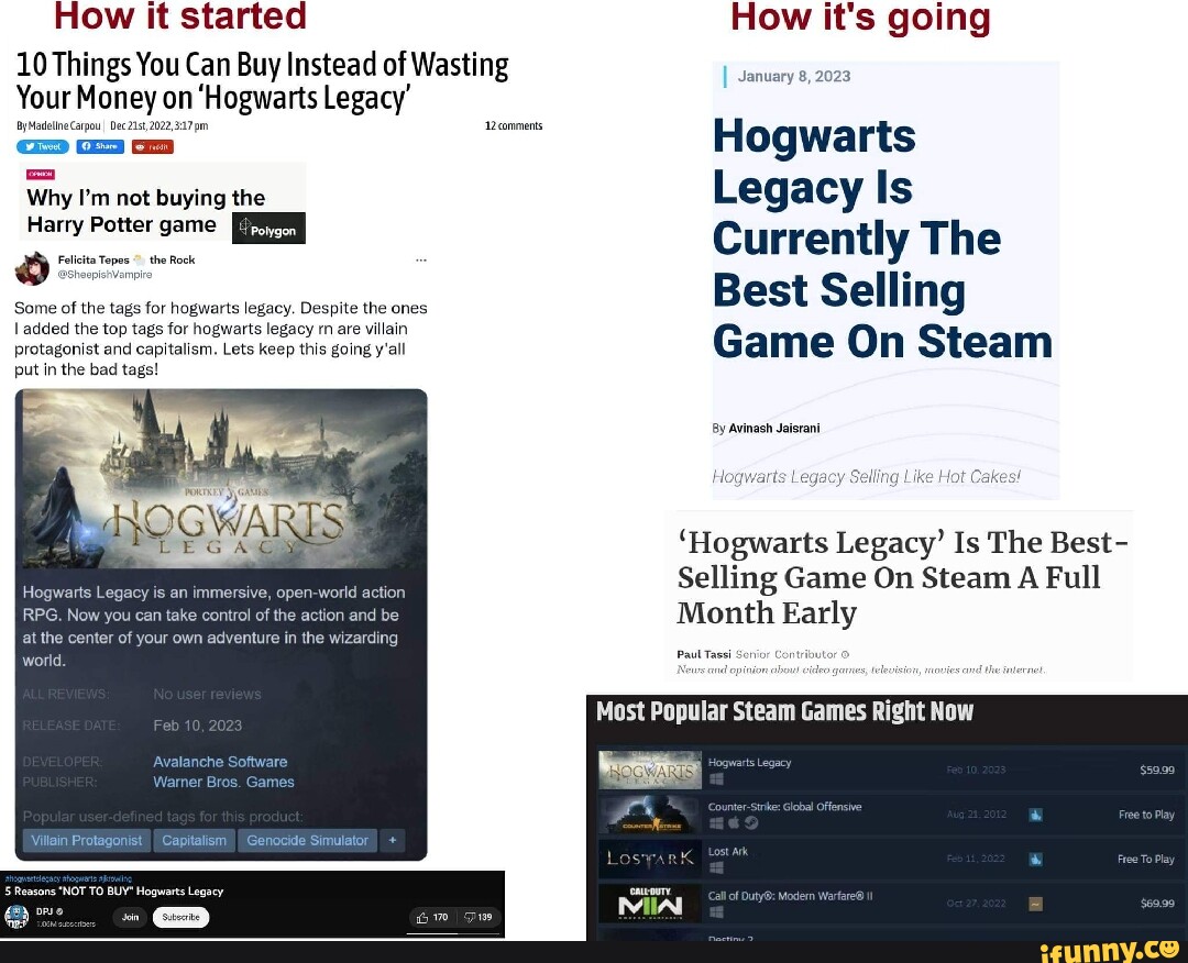 Hogwarts Legacy Is Currently The Best Selling Game On Steam