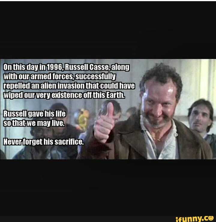 On this day in 1996, Russell Casse, along with our armed forces