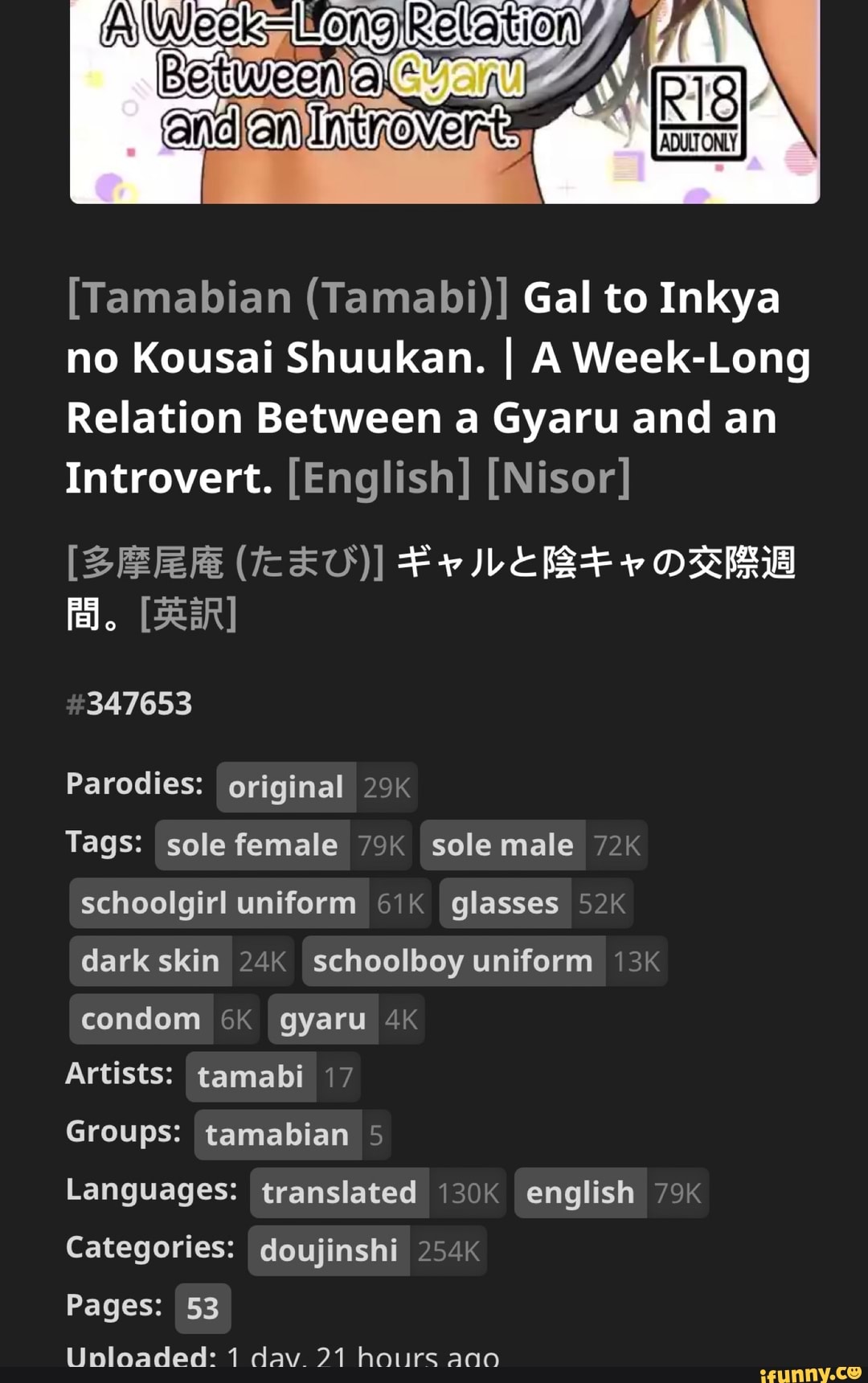 Tamabian (Tamabi)] Gal to Inkya no Kousai Shuukan. I A Week-Long Relation  Between a Gyaru