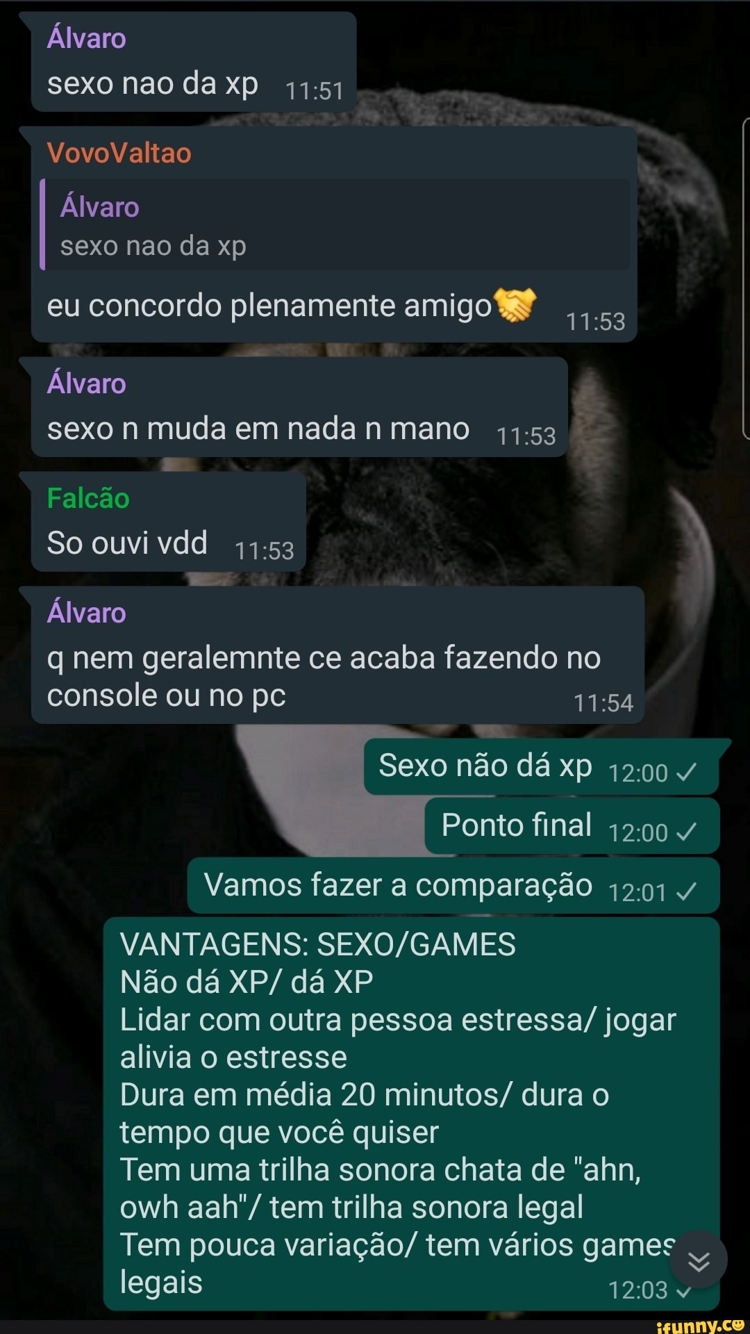 Álvaro sexo nao da xp VovoValtao Álvaro sexo nao da xp eu concordo  plenamente amigo Álvaro