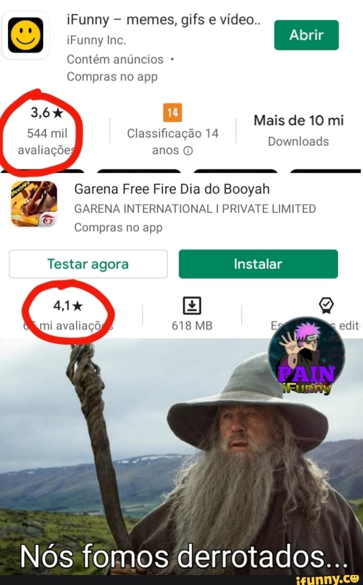 IFunny memes, gifs e vídeo.. iFunny Inc Abrir I Contém anúncios Compras no  app Mais de