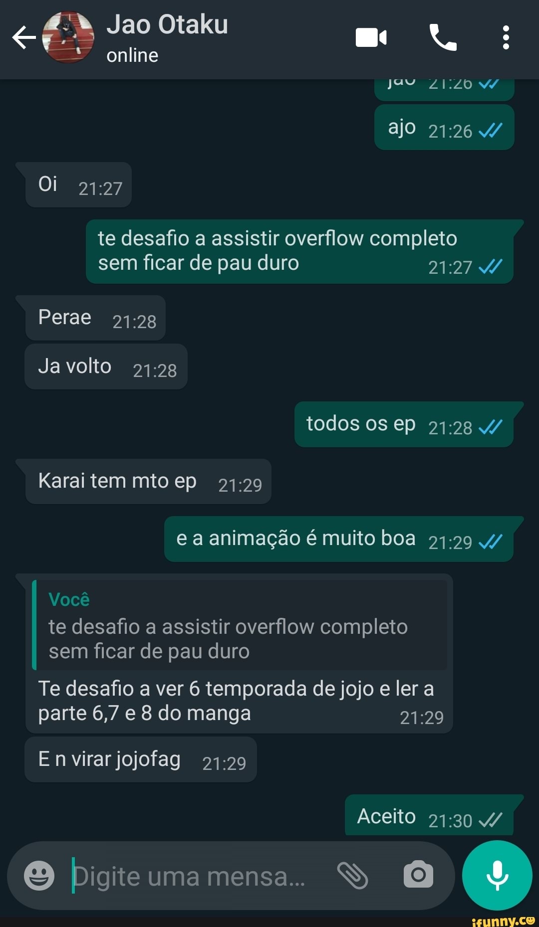 É Jao Otaku online Ziizo ajo 4/ Oi te desafio a assistir overflow completo  sem ficar