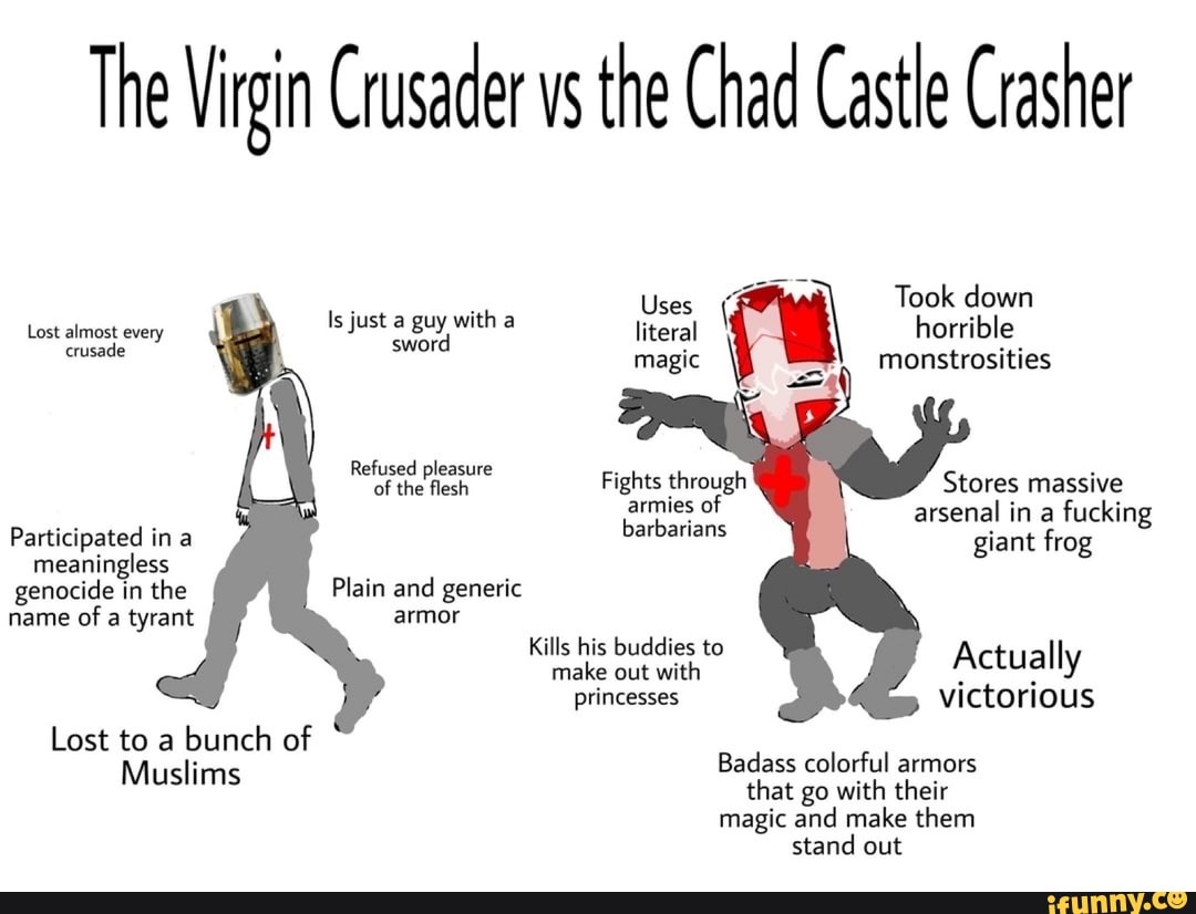 Virgin Generic mobile game Vs. CHAD Castle Crashers : r/virginvschad