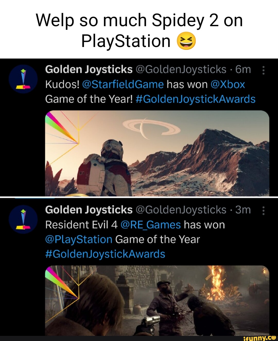 Welp so much Spidey 2 on PlayStation Golden Joysticks GoldenJoysticks