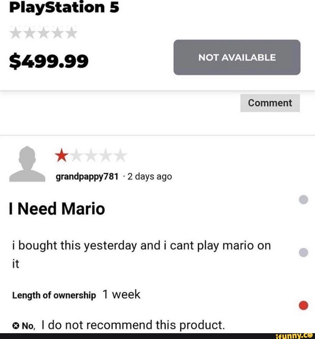Super Mario buys PlayStation 5 