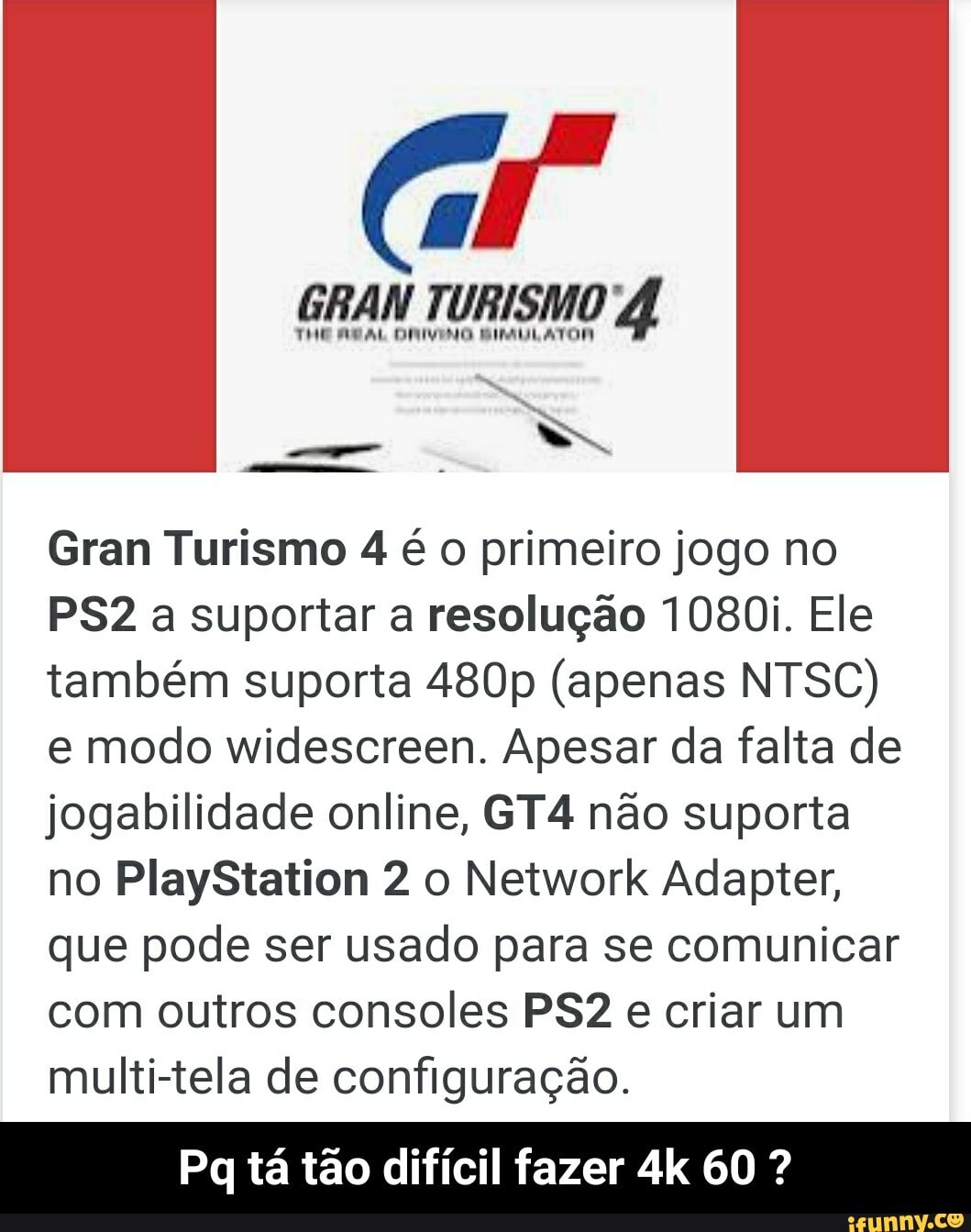 Gran Turismo 4 para PS2 - Seminovo