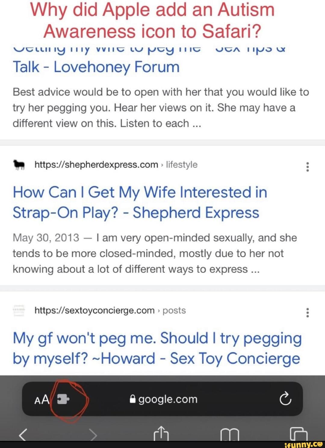 Why did Apple add an Autism Awareness icon to Safari? We Hlly wii WW vryy ie