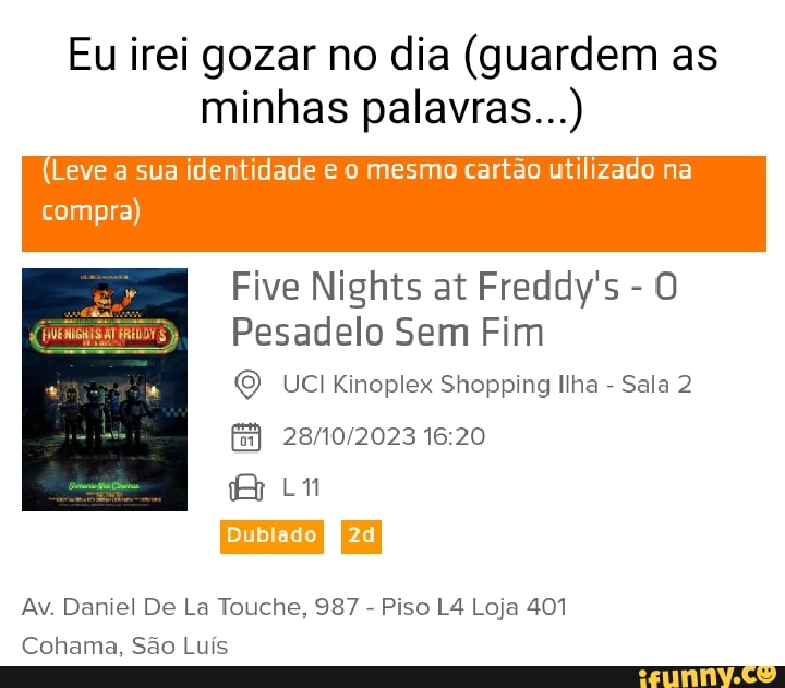 Five nights at freddy's - O pesadelo sem fim 2023 Dublado (Por