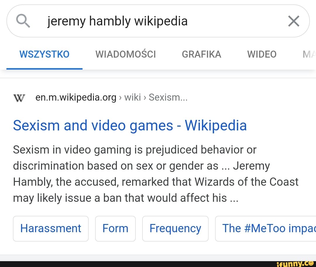 Q. jeremy hambly wikipedia WSZYSTKO WIADOMOSCI GRAFIKA WIDEO WW wiki  Sexism... Sexism and video games - Wikipedia