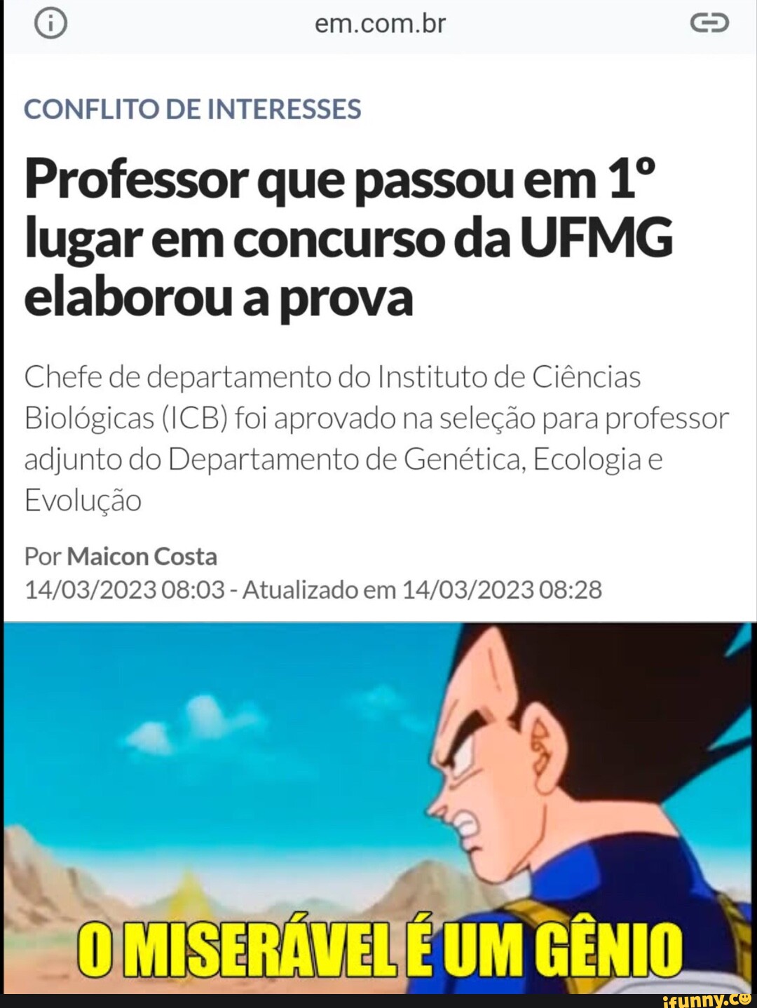 UFMG - Departamento de Genética, Ecologia e Evolução - ICB