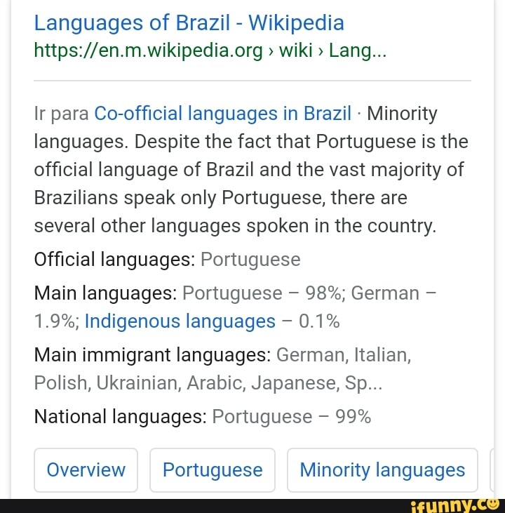 Languages of Brazil - Wikipedia