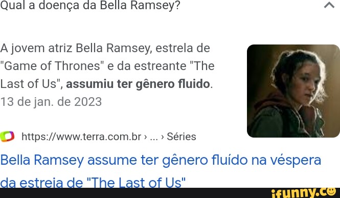 The Last of Us: Bella Ramsey, atriz de Game of Thrones