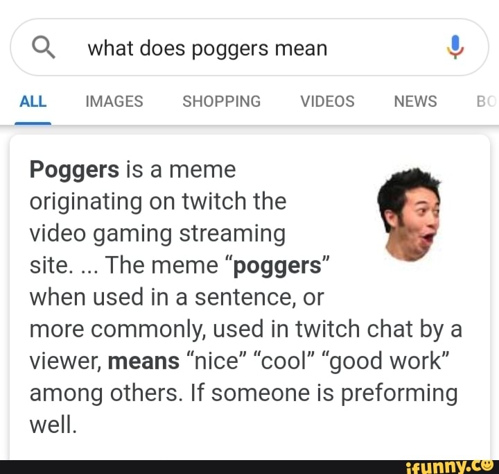 What does online poggers mean