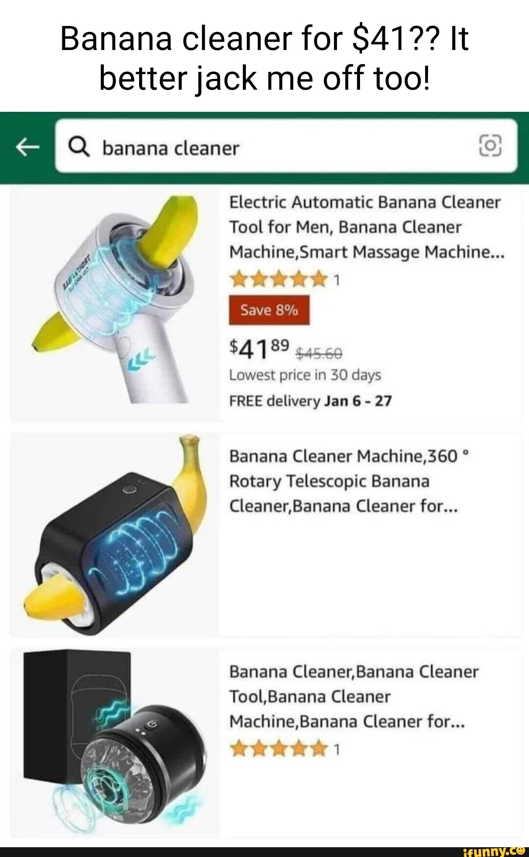 Banana cleaner for It better jack me off too! banana cleaner O} Electric Automatic  Banana