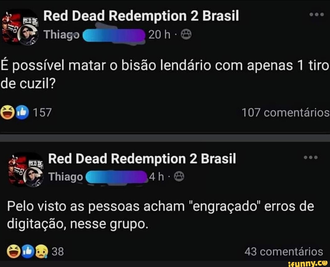 2IMICROSEGUNDOS RED DEAD REDEMPTION fino senores - iFunny Brazil