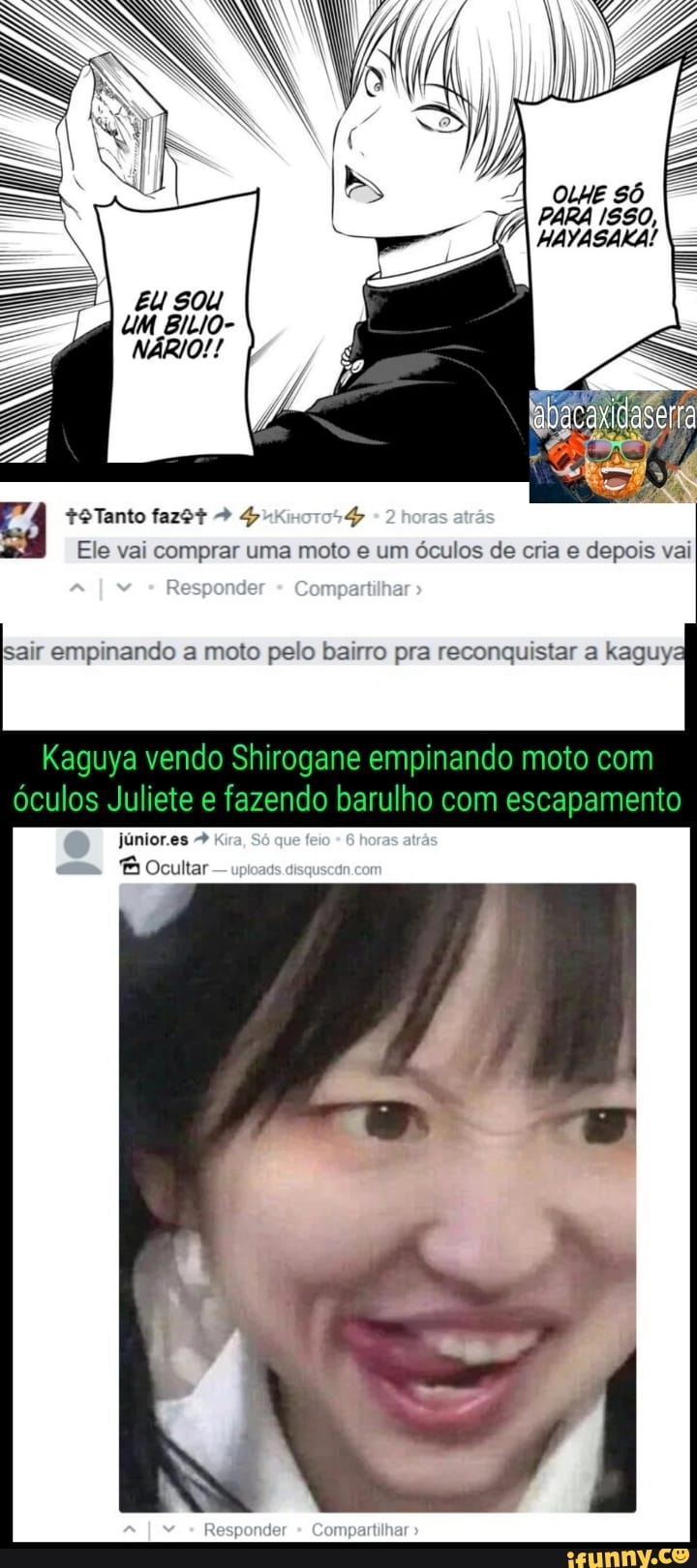 Kaguya sama  Memes de anime, Memes engraçados, Memes hilários