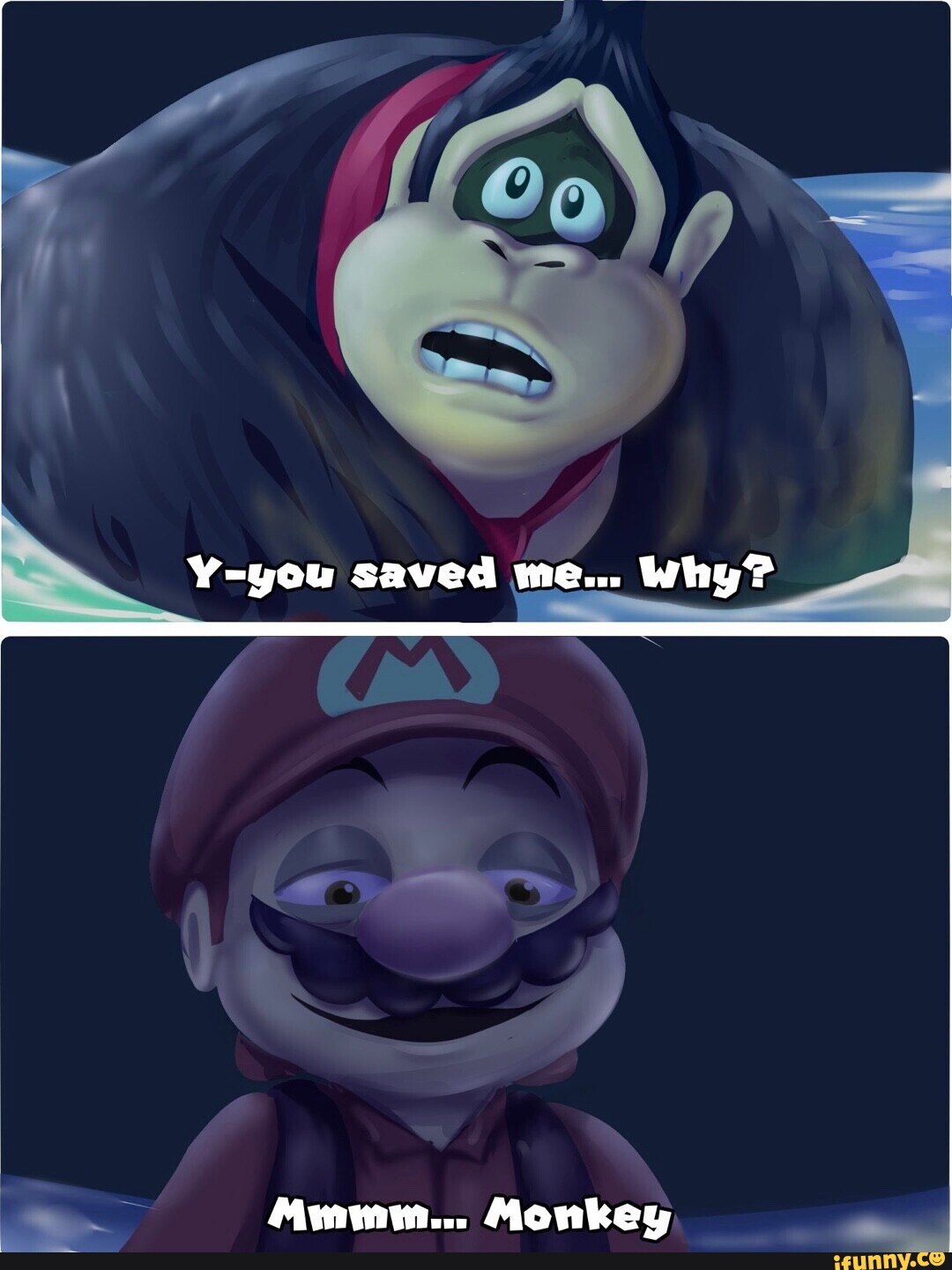 You saved me but why? Mmmm monkey meme on Make a GIF