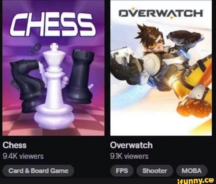 Chess 9.4K viewers NOVERWATCH Card & Board Game FPS Shooter MOBA