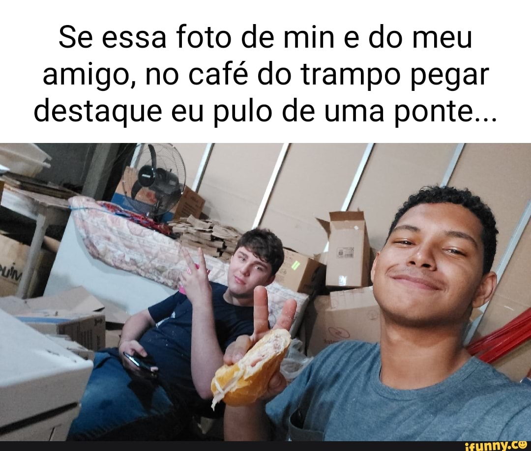 Print que eu e meu amigo tiramos (essa semana está sendo a melhor pra mim  pois estou podendo jogar Minecraft com meus amigos, nunca estive tão feliz)  - iFunny Brazil