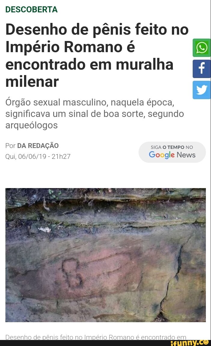 DESCOBERTA Desenho de pênis feito no Império Romano é encontrado em muralha  milenar Órgão sexual masculino,