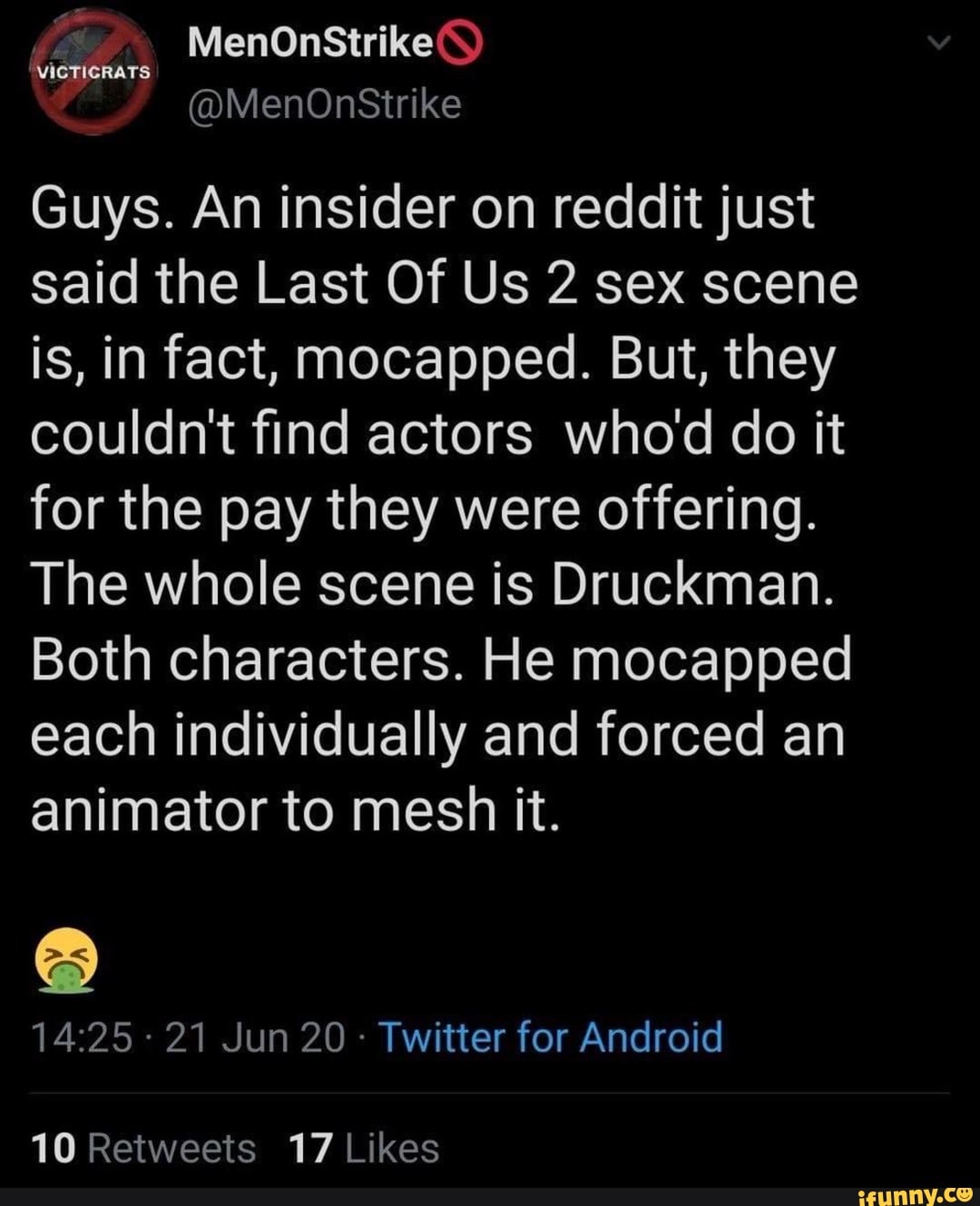 Guys. An insider on reddit just said the Last Of Us 2 sex scene is, in