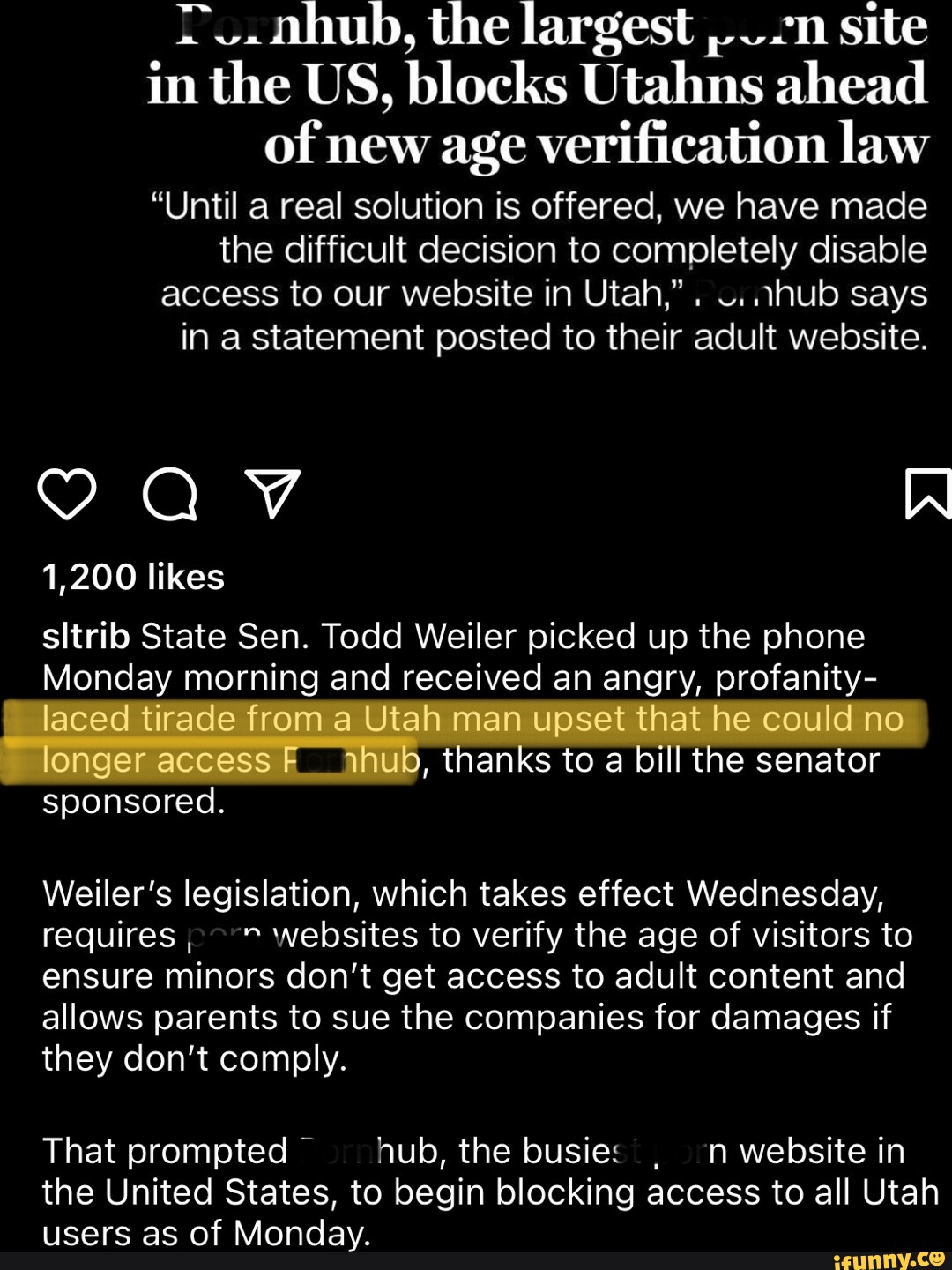 Nhub, the largest site in the US, blocks Utahms ahead of mew age  verification law 