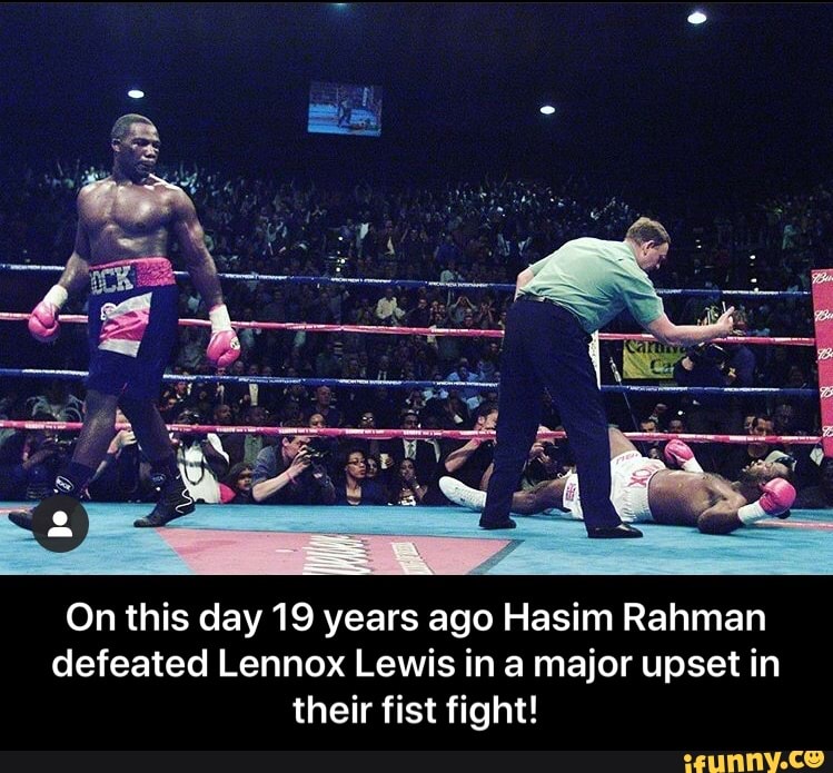 On this day 19 years ago Hasim Rahman defeated Lennox Lewis in a major ...