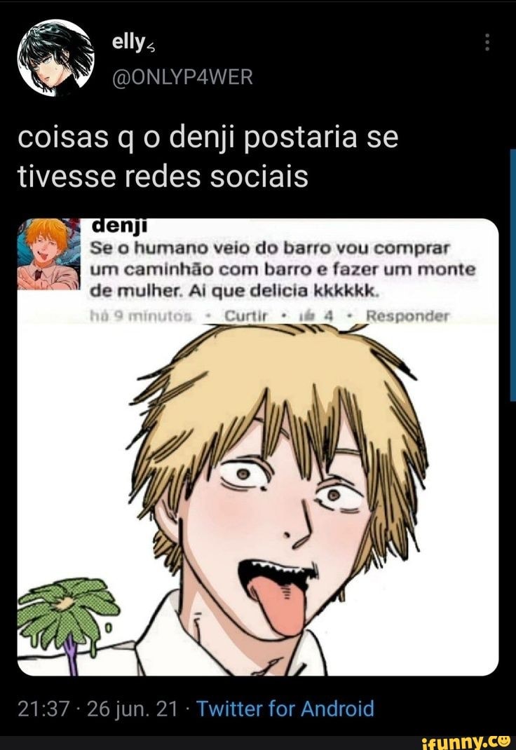 Aki: cadê o Denji? Fatwer-claramente-com-Deniji-na-pança: *sons de  mastigação* não sei não siga para mais memes I - iFunny Brazil